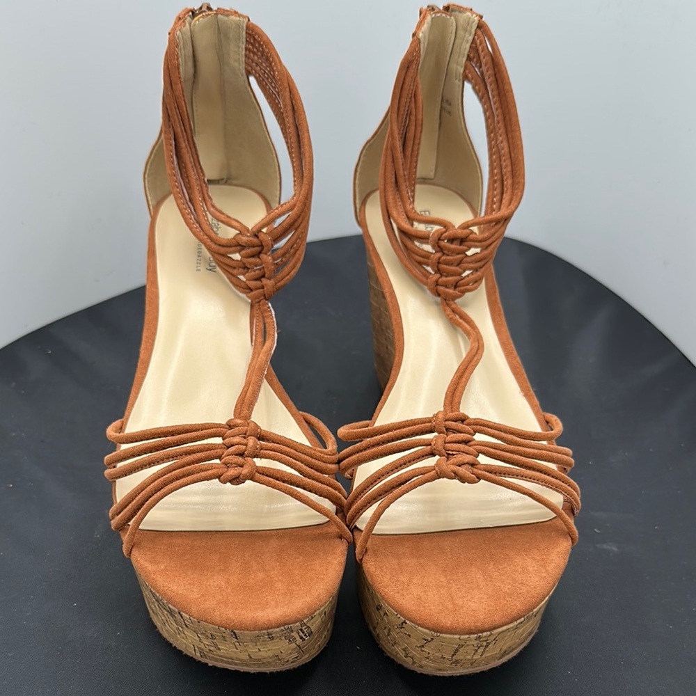 Shoe Dazzle Women's Tan Wedge Sandals